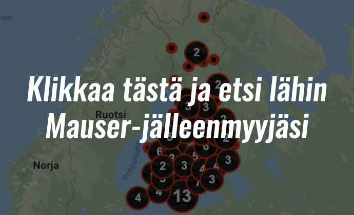 Mauser M18-jälleenmyyjät Mauser M18-kiväärin löydät lähimmältä jälleenmyyjältäsi.