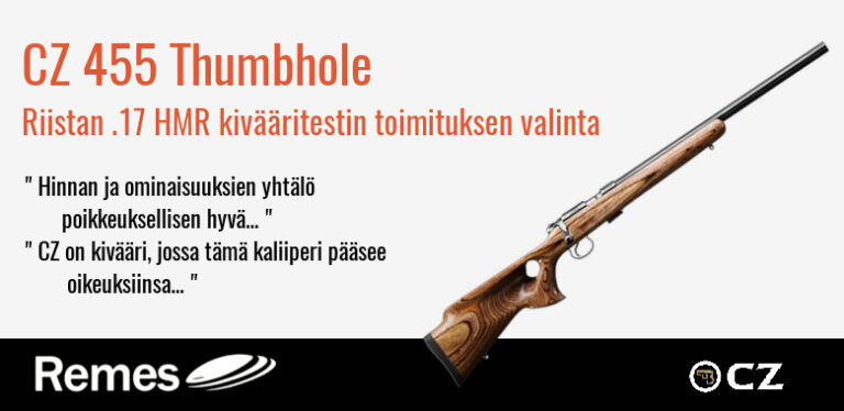 .17 HMR kiväärit metsästäjien käyttöön – CZ 455-pienoiskivääri Riistan toimituksen valinta